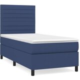  Box spring postelja z vzmetnico moder 90x190 cm blago, (20893000) | Shoptok.si