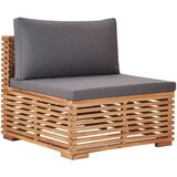  Srednja sofa sa sivim jastukom od masivne tikovine | shoptok.hr