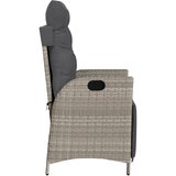  3-dijelni bistro set s jastucima svjetlosivi od poliratana | shoptok.hr
