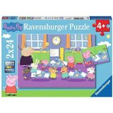 Ravensburger 2x24 delna sestavljanka pujsa pepa v šoli 090990 | Shoptok.si