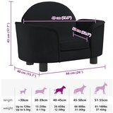  Krevet za pse crni 66x40x45 cm baršunasti | shoptok.hr