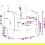 SOFA fotelja s naslonima za ruke vino crvena 54 cm umjetna koža | shoptok.hr