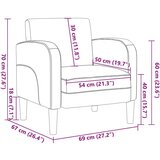 SOFA Sedežna garnitura z nasloni za roke vino rdeča 54 cm, (21749634) | Shoptok.si