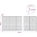  Gabion s žicom debljine 3 5 mm i mrežom 5x5 cm 650x20x100 cm - 20 cm 100 cm 650 cm | shoptok.hr