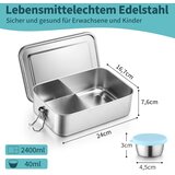 JOYFAIR inox bento posoda s 3 predelki 2400 ml | Shoptok.si