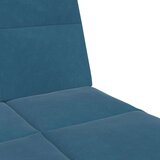  Kavč dvosed z ležiščem in stolčkom za noge moder žamet, (21228552) | Shoptok.si