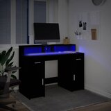  Radni stol s LED svjetlima crni 120x55x91 cm konstruirano drvo | Eponuda.ba