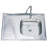Inter Ceramic Sudopera alpaka nasadna pravougaona 60x80x16 sifon 9cm hrom+s Cene