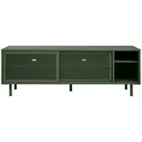 Unique Furniture Tamno zelena metalna TV komoda 160x55 cm Veep –