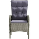  5-dijelni vrtni blagovaonski set s jastucima sivo-crni Siva Dužina stola 80 cm | Shoptok.si