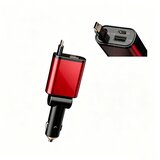 INF Avtomobilski polnilnik s 3 priključki, PD 30 W, izvlečni kabel Red, (5000505622) Cene