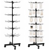  Rotating Display Shelf Hanger 6-Tier On Wheels Black 40x150cm | shoptok.hr