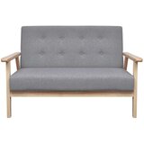 vidaXL Sofa Set 2 kom Tkanina Svijetlo Siva | shoptok.hr