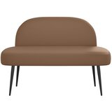  Oblikovana klupa s naslonjačem Boja cappuccina 110 x 60 x 76 cm | shoptok.hr