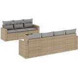 vidaXL 8-dijelni set vrtnih sofa od poliratana s jastucima bež | shoptok.hr