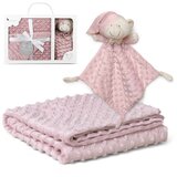 Interbaby set dekica Bubble i tješlica Bear Dark Pink | shoptok.hr