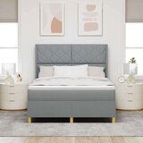 Box spring krevet Svijetlo siva 160 x 200 cm tkanina | shoptok.hr