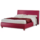 IMAB usnjena oblazinjena postelja Dafne 160x190 - bordo rdeča
