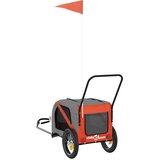 Prikolica za bicikl za ljubimce narančasto-crna tkanina/željezo | shoptok.hr