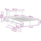  Okvir kreveta s pohranom Crna 150 x 200 cm Konstruirano drvo | shoptok.hr