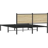  Metalni okvir kreveta bez madraca boja hrasta sonome 137x190 cm | shoptok.hr