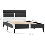  Za krevet od umjetne kože s LED svjetlom sivi 90 x 200 cm | shoptok.hr