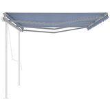  Avtomatsko zložljiva tenda s stebrički 6x3 m modra in bela, (20728760) | Shoptok.si