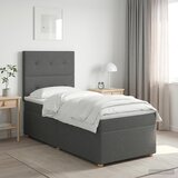  Boxspring krevet s madracem Tamnosiva 90 x 200 cm Tkanina | shoptok.hr
