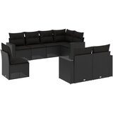  The Living Store Vrtna sedežna garnitura 8-delna z blazinami črn poli ratan - Vrtna Sedežna Garniture, (21443154) | Shoptok.si