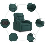  Električni naslanjač temno zeleno blago | Shoptok.si