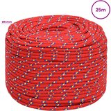  Višenamjensko pomoćno uže 6 mm 25 m Crvena PP | shoptok.hr