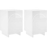  Noćni ormar 2 pcs Bijela visokog sjaja 33,5 x 34,5 x 50 cm | shoptok.hr