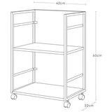 YAMAZAKI Bijeli metalni regal na kotačima 42x60 cm Tower – | shoptok.hr