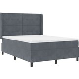 Box Spring Krevet s Madracem Tamno Siva 160x200 cm Baršun | shoptok.hr