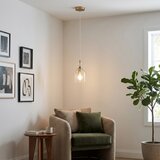  Luster na sajli VELARE 1xE27/15W/230V zlatna/prozirna | Eponuda.com