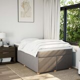  Krevet s oprugama i madracem smeđesivi 120 x 190 cm od tkanine | shoptok.hr