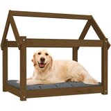 Krevet za pse smeđa boja meda 81x60x70 cm od masivne borovine | Eponuda.com