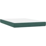 Box spring krevet s madracem tamnozeleni 140x210 cm baršunasti - Tamnozelena 140 x 210 cm Okomite pruge | shoptok.hr