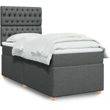  Krevet s oprugama i madracem tamnosivi 100 x 200 cm od tkanine | shoptok.hr