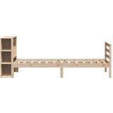 vidaXL Knjižna postelja brez vzmetnice 100x200 cm trdna borovina | Shoptok.si