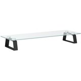  Stalak za monitor crni 60x20x8 cm kaljeno staklo i metal | shoptok.hr