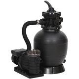  Pješčani filtar za bazen sa 6-smjernim ventilom crni | shoptok.hr