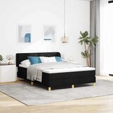  Krevet s opruga kutije s uzglavljem Crna 160 x 200 cm tkanina | shoptok.hr