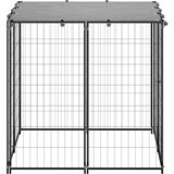 vidaXL Kavez za pse crni 110 x 110 x 110 cm čelični | shoptok.hr