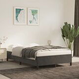 Furnova Posteljni okvir brez vzmetnico temno siva 120x190 cm žamet, (21943409) | Shoptok.si