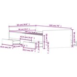  Kreveta s uzglavljem i podnožjem boja hrasta 90x190 cm | shoptok.hr