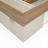 Marckeric Bijeli/u prirodnoj boji krevet u dekoru hrasta s prostorom za odlaganje bez podnice 90x200 cm Albo – | shoptok.hr