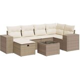 vidaXL 7-dijelni set vrtnih sofa od poliratana s jastucima bež | shoptok.hr