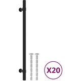  Ručke za ormarić 20 kom crne 224 mm od nehrđajućeg čelika | shoptok.hr