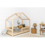 Adeko Dječji krevet od masivnog bora u obliku kućice 90x190 cm u prirodnoj boji Mila RMW – | shoptok.hr